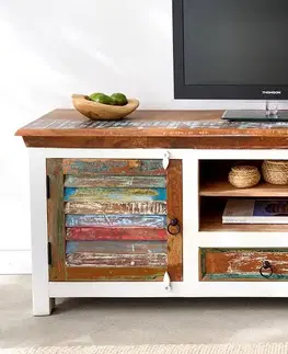 TV stolíky LuxD Dizajnový TV stolík Jacktar 150 cm biele mango