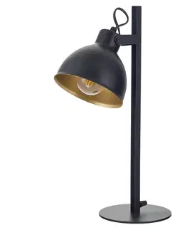 Stolové lampy SIGMA Skúšobná stolová lampa, otočné tienidlo čierna/zlatá