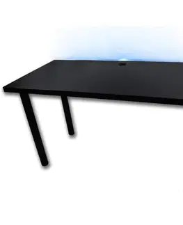 Moderné kancelárske stoly Písací Stôl Pre Hráča 136x66x28 Model 2 čierna Low