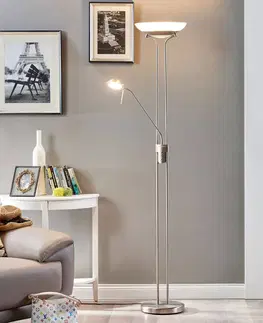 Stojacie lampy Lindby Stropné LED svietidlo Yveta s lampou na čítanie
