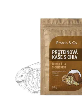 Kaše, müsli a cereálie Protein&co. Proteínová kaša s chia 80 g Zvoľ príchuť: Arašidy s brusnicami