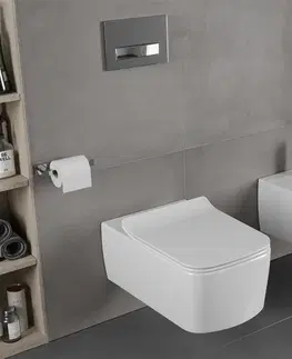 Záchody MEXEN - York Závesná WC misa vrátane sedátka s slow-slim, duroplast, biela 30114000