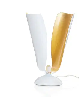 Stolové lampy Metallux Stolná lampa Tropic s lístkovým zlatom
