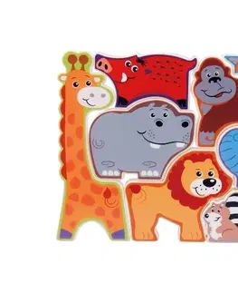 Hračky puzzle WIKY - Puzzle Safari zvieratká