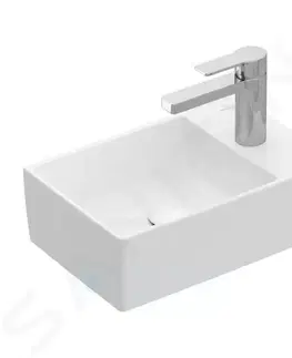 Kúpeľňa VILLEROY & BOCH - Memento 2.0 Umývadielko, 400x260 mm, bez prepadu, 1 otvor na batériu, CeramicPlus, alpská biela 432340R1