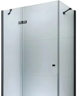 Sprchovacie kúty MEXEN/S - ROMA sprchovací kút 100x100 cm, transparent, čierna 854-100-100-70-00