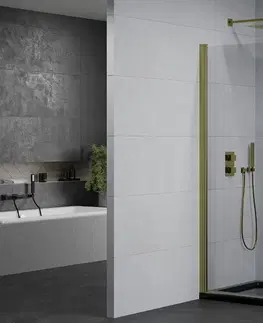 Vane MEXEN/S - Pretória sprchovací kút 90x70 cm, transparent, zlatá + sprchová vanička vrátane sifónu 852-090-070-50-00-4070G