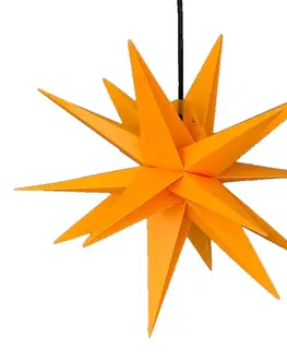 Vianočné svetelné hviezdy STERNTALER Dekoračná hviezda exteriér, 18-cípa Ø 40 cm žltá