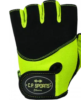 Rukavice na cvičenie C.P. Sports Fitness rukavice Iron neónové  S