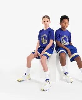basketbal Detská basketbalová obuv nízka Fast 900 NBA Warriors biela