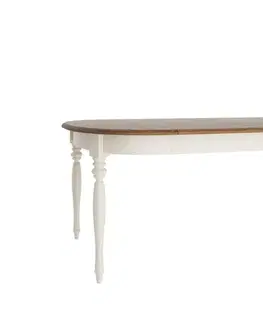 Jedálenské stoly TARANKO Florencja FL-S1 rozkladací jedálenský stôl so skrinkou vanilka / dub Florencja