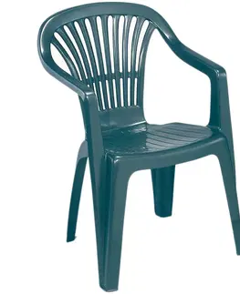 Záhradné plastové kreslá Záhradná stolička Scilla zelená