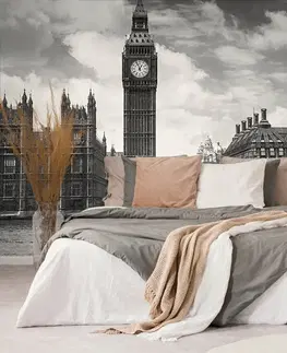 Čiernobiele tapety Fototapeta Big Ben v Londýne v čiernobielom