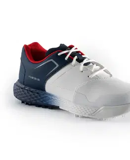 tenis Detská golfová vodoodolná obuv MW500 bielo-modrá