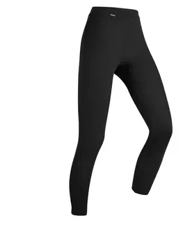 nohavice Dámske lyžiarske spodné termo nohavice BL 100 čierne