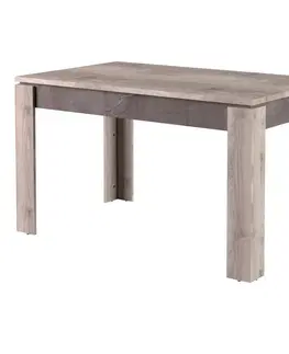 Jedálenské stoly Jedálenský rozkladací stôl, gaštan nairobi/onyx, 130-175x80 cm, JESI