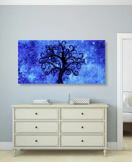 Obrazy Feng Shui Obraz strom života na modrom pozadí