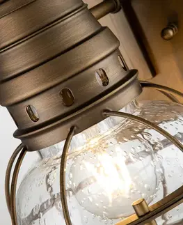 Vonkajšie nástenné svietidlá KICHLER Vonkajšie nástenné svietidlo Bridgeton mosadz Ø 17,8 cm