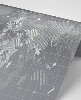 Samolepiace tapety Samolepiaca tapeta šrafovaná mapa sveta