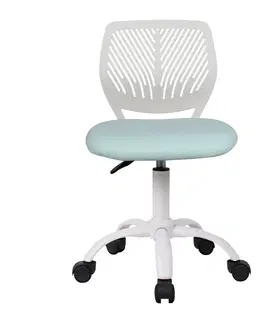 Kancelárske kreslá Otočná stolička, neomint/biela, SELVA