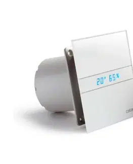 Domáce ventilátory CATA - E-120 GTH kúpeľňový ventilátor axiálny s automatom, 6W/11W, potrubie 120, biel 00901200