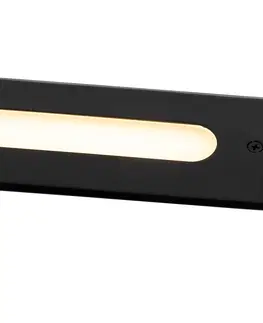 Podlahove vonkajsie svietidla Moderné prízemné bodové svietidlo čierne 30 cm vrátane LED IP65 - Eline