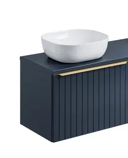 Kúpeľňový nábytok ArtCom Kúpeľňová skrinka s umývadlom a doskou SANTA FE Blue DU140/1 | 140 cm