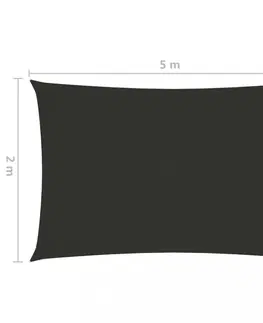 Stínící textilie Tieniaca plachta obdĺžniková 2 x 5 m oxfordská látka Dekorhome Čierna