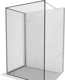 Sprchové dvere MEXEN/S - Kyoto Sprchová zástena WALK-IN 100 x 100 cm, čierny vzor, nikel kefovaná 800-100-212-97-70-100