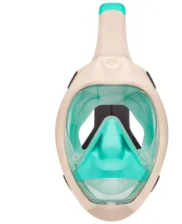 šnorchl Celotvárová maska Easybreath 900 béžovo-zelená