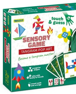 Hračky rodinné spoločenské hry WADER - Secret Pocket: Tangram Pop Art - senzorická hra