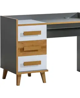 Sektorový nábytok Písací stôl W8 Werso Riviera/Biely/Antracit
