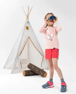 kemping Detská turistická šortková sukňa MH100 Kid 2 - 6 rokov ružová