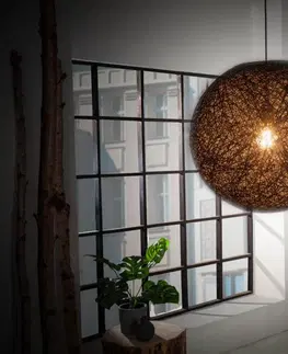 Osvetlenie Závesná lampa FUNAFUTI 45 cm Dekorhome Biela