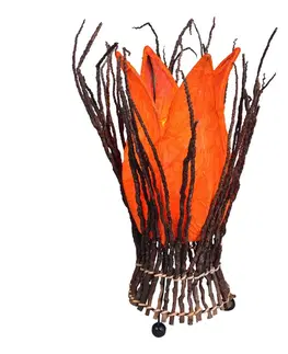 Stolové lampy Woru Kvetinová stolová lampa Stella, oranžová