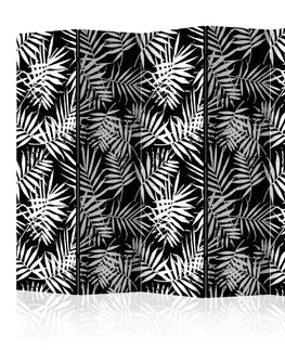 Paravány Paraván Black and White Jungle Dekorhome 225x172 cm (5-dielny)