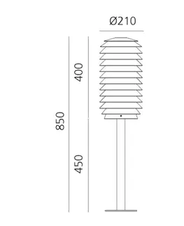 Vonkajšie osvetlenie terasy Artemide Artemide Slicing stojaca LED lampa, IP65, 85 cm