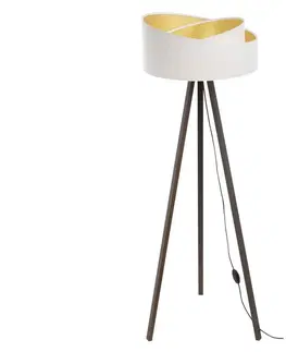 Lampy  Stojacia lampa GALAXY 1xE27/60W/230V biela/hnedá 