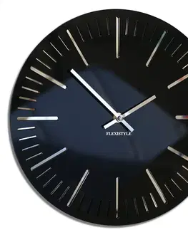 Hodiny Nástenné akrylové hodiny Trim Flex z112-1-0-x, 30 cm, čierne