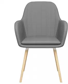 Jedálenské stoličky a kreslá Jedálenská stolička 4 ks látka / bukové drevo Dekorhome Sivohnedá taupe