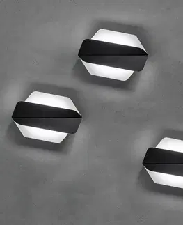 Nástenné svietidlá Prandina Prandina Dolomite W1 LED 3ks 2700K čierna/biela