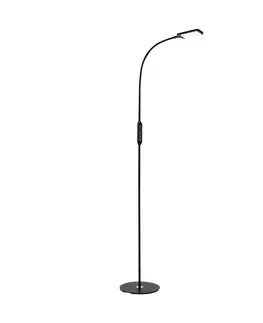 Stojacie lampy Briloner LED stojacia lampa Office Remote, čierna, stmievateľná, CCT