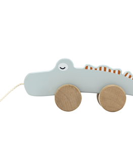 Drevené hračky TRYCO - Drevená ťahacia hračka krokodíl