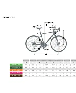 bicykle Cestný bicykel TRIBAN RC520 na cykloturistiku (kotúčové brzdy)