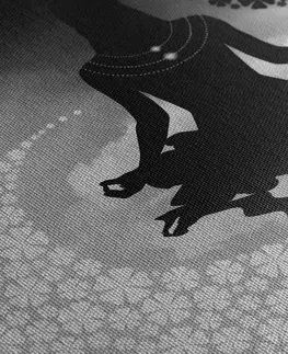 Čiernobiele obrazy Obraz jin a jang jóga v čiernobielom prevedení