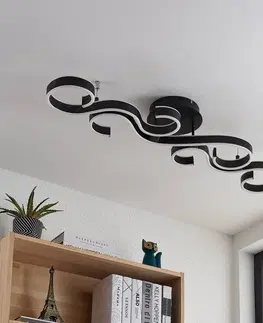 Stropné svietidlá Lucande Lucande Admira stropné LED svetlo 101 cm čierna