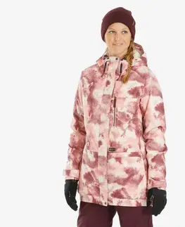 bundy a vesty Dámska bunda SNB 100 na snowboard ružová
