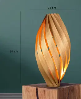 Stolové lampy Gofurnit Gofurnit Ardere stolná lampa, čerešňa, výška 60 cm