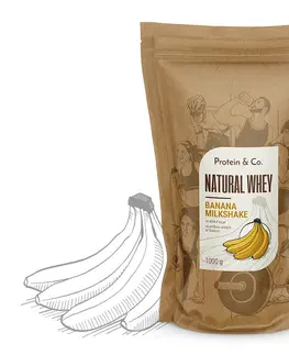 Športová výživa Protein&Co. Natural Whey 1 kg Váha: 1 000 g, Zvoľ príchuť: Banana milkshake