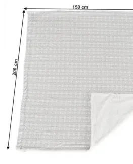 Deky Obojstranná baránková deka, sivá/biela/vzor, 150x200, MARITA